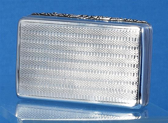 An early Victorian silver snuff box, by Francis Clark, Length 83mm Weight: 4.2oz/131grms